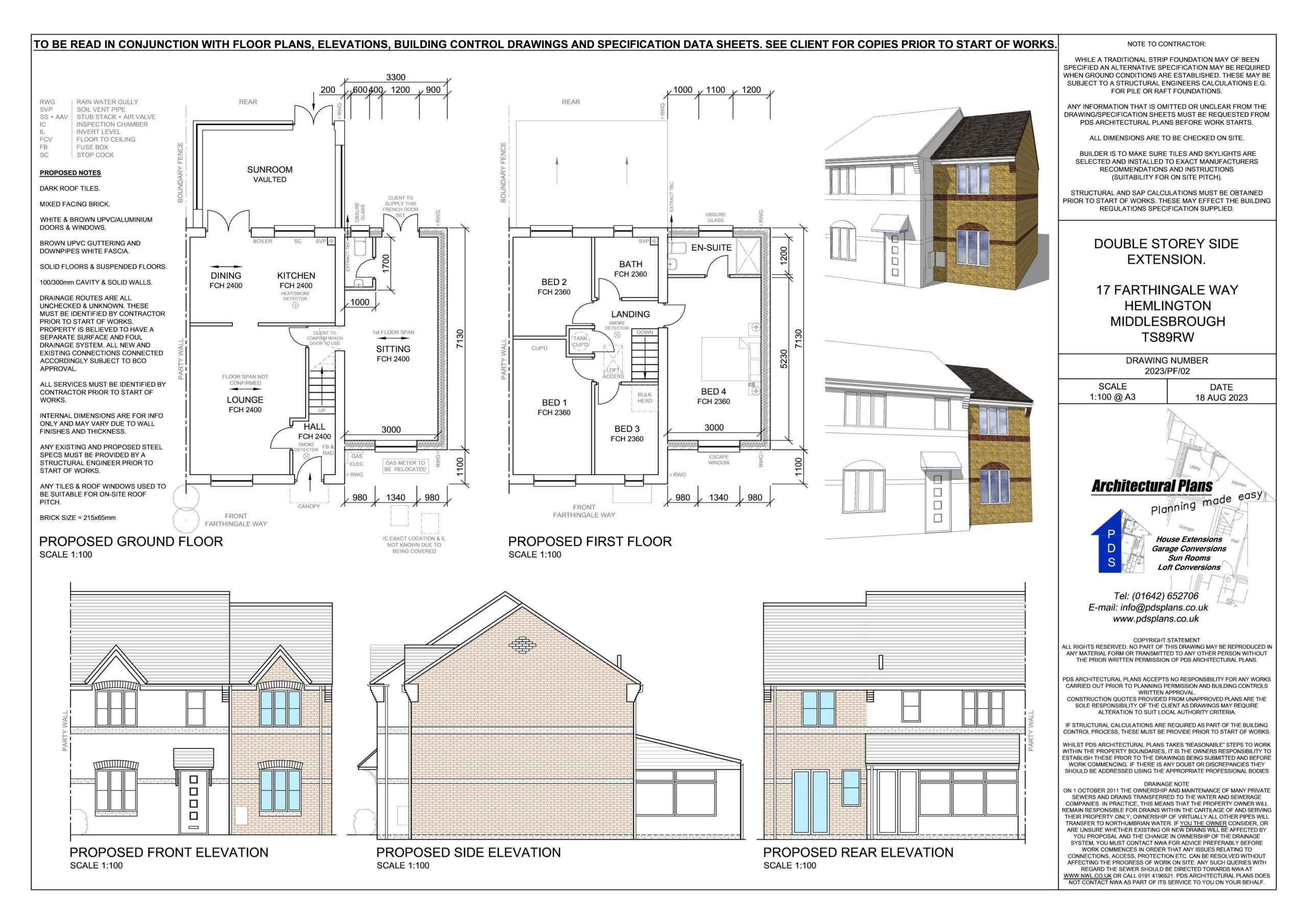 House extension plans drawings